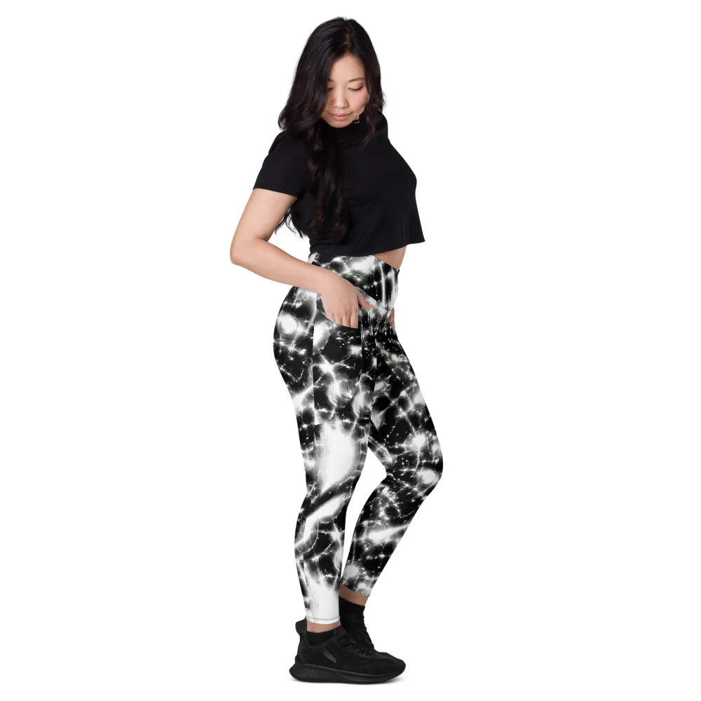 Electric Nightfall on Leggings with Pockets — Right