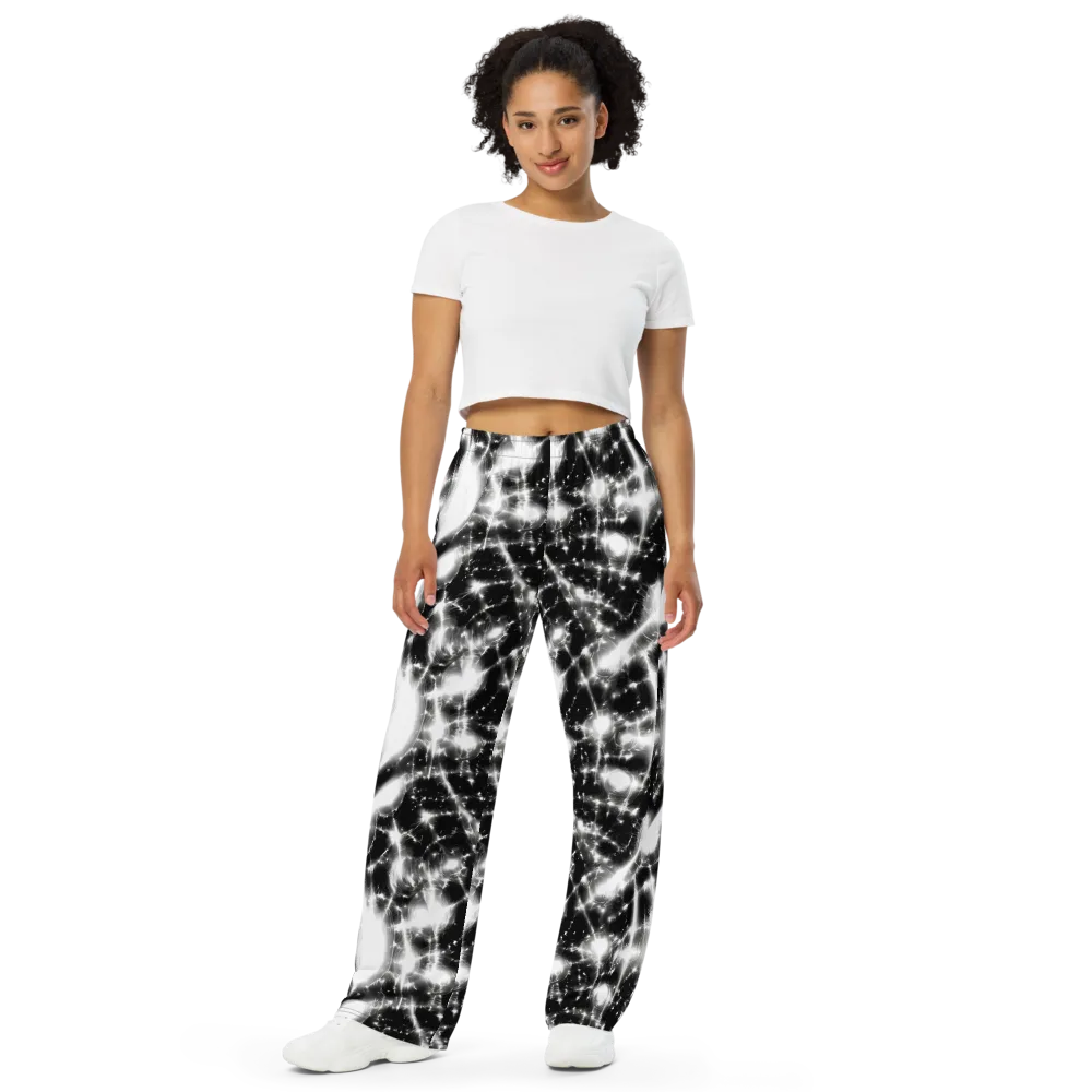 Electric Nightfall on Wide-Leg Pants — Front