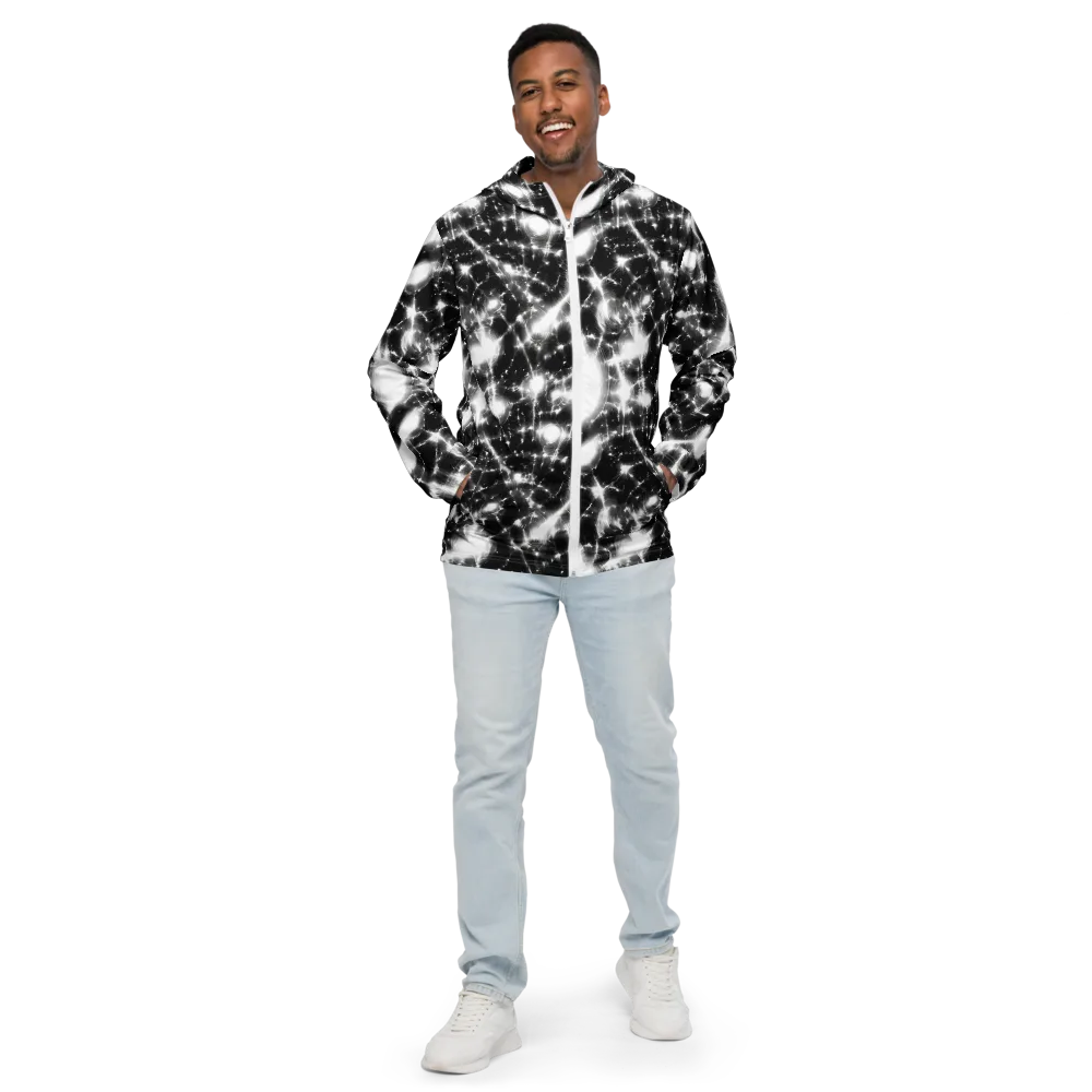 Electric Nightfall on Men's Windbreaker — Front