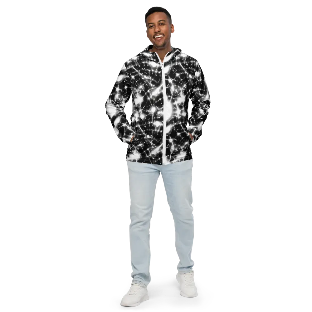 Electric Nightfall on Men's Windbreaker — Front