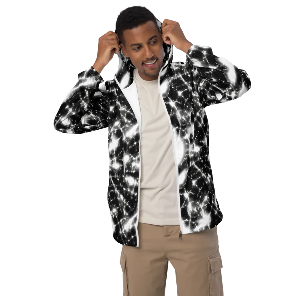 Electric Nightfall on Men's Windbreaker — Front