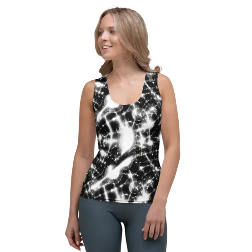 Electric Nightfall on a Women's Tank Top
