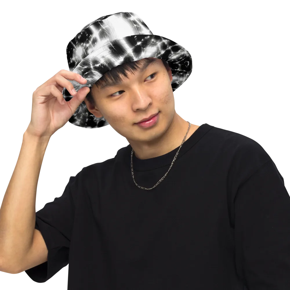 Electric Nightfall on Reversible Bucket Hat — Front Inside