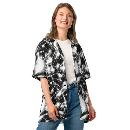 Electric Nightfall on a Button Shirt