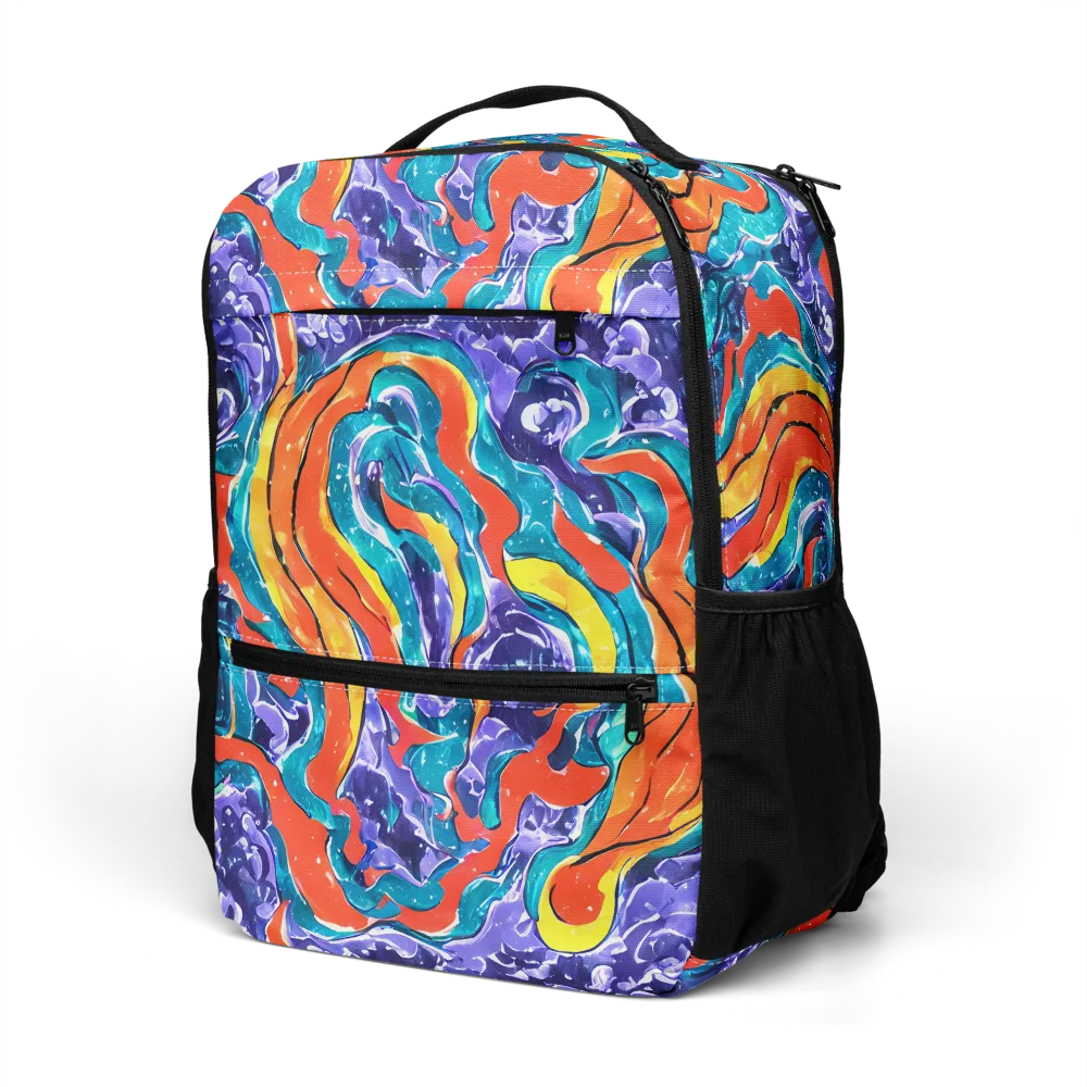 Galactic Waves on Utility Backpack — Left Front
