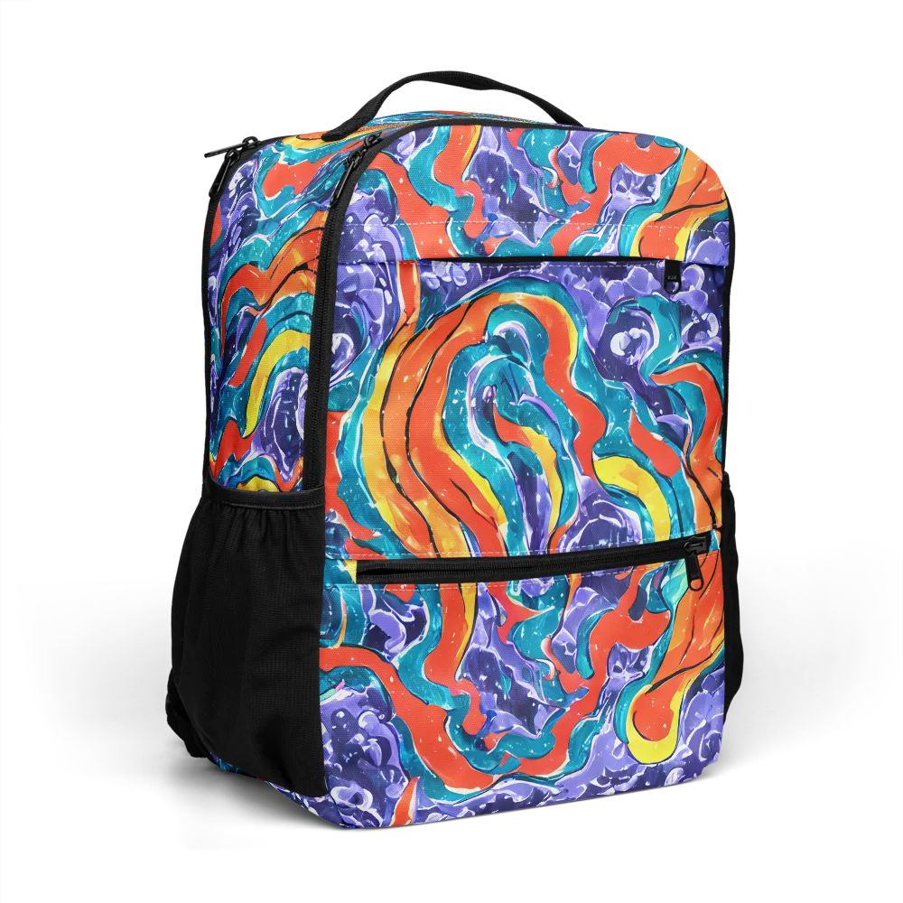 Galactic Waves on Utility Backpack — Right Front