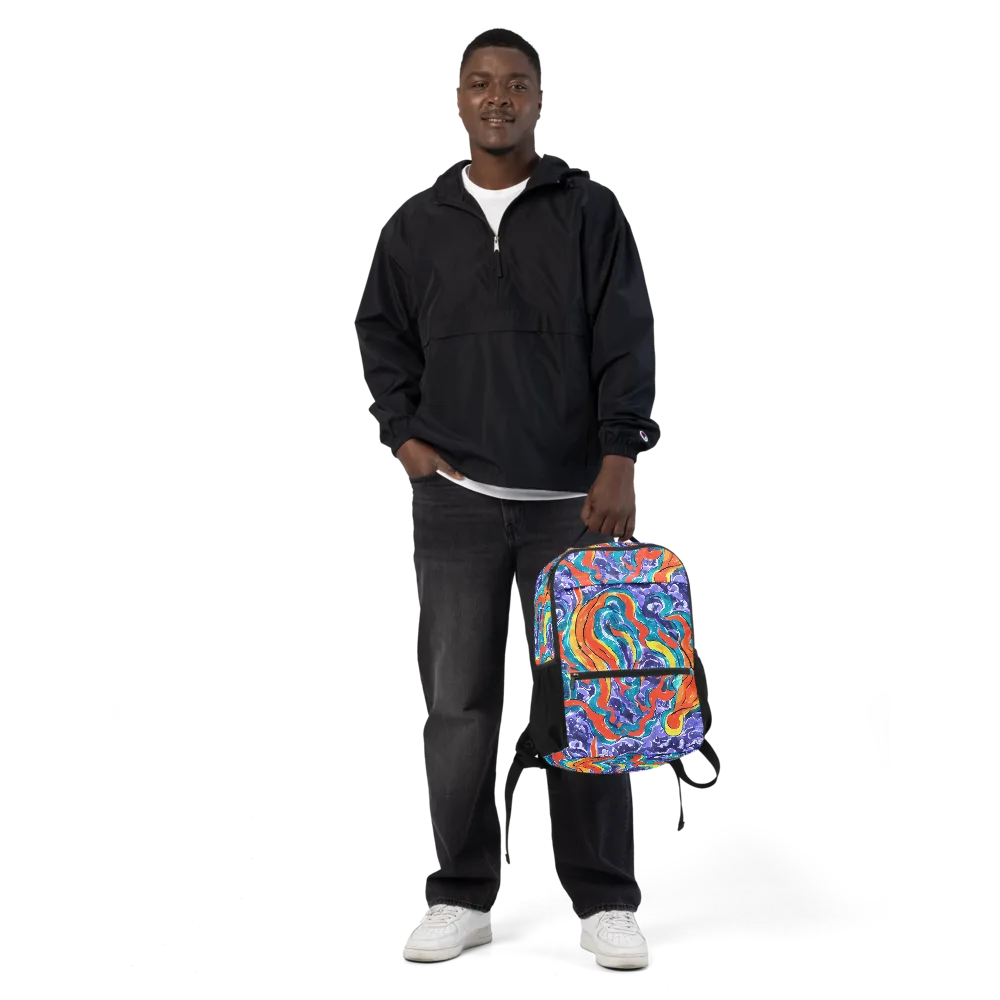 Galactic Waves on Utility Backpack — Front