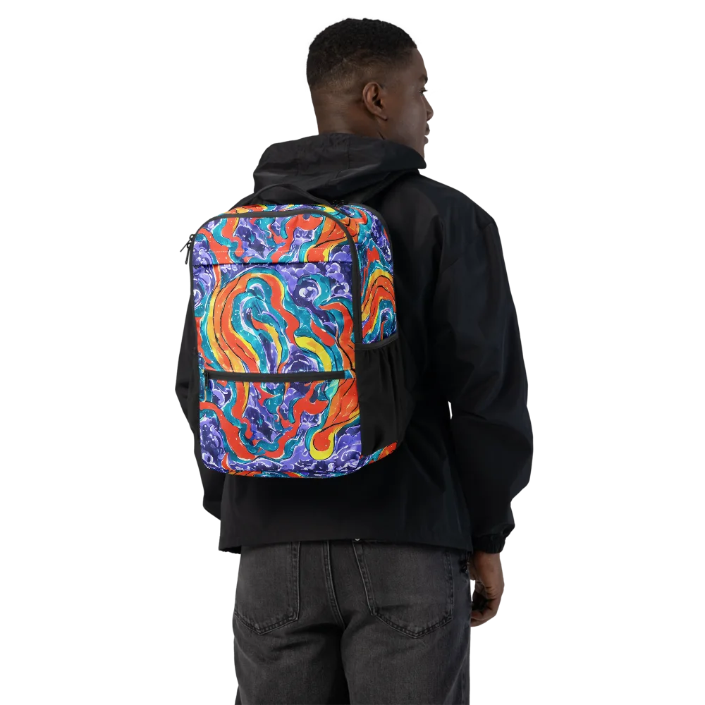 Galactic Waves on Utility Backpack — Back