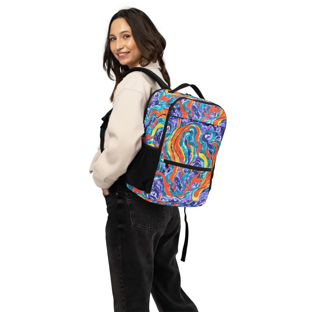 Galactic Waves on Utility Backpack — Back