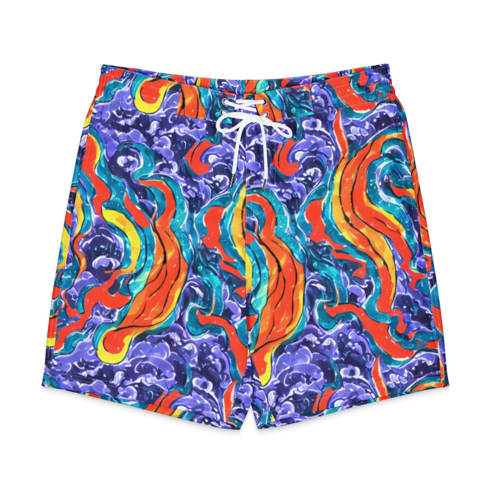 Galactic Waves on Men's Board Shorts — Front