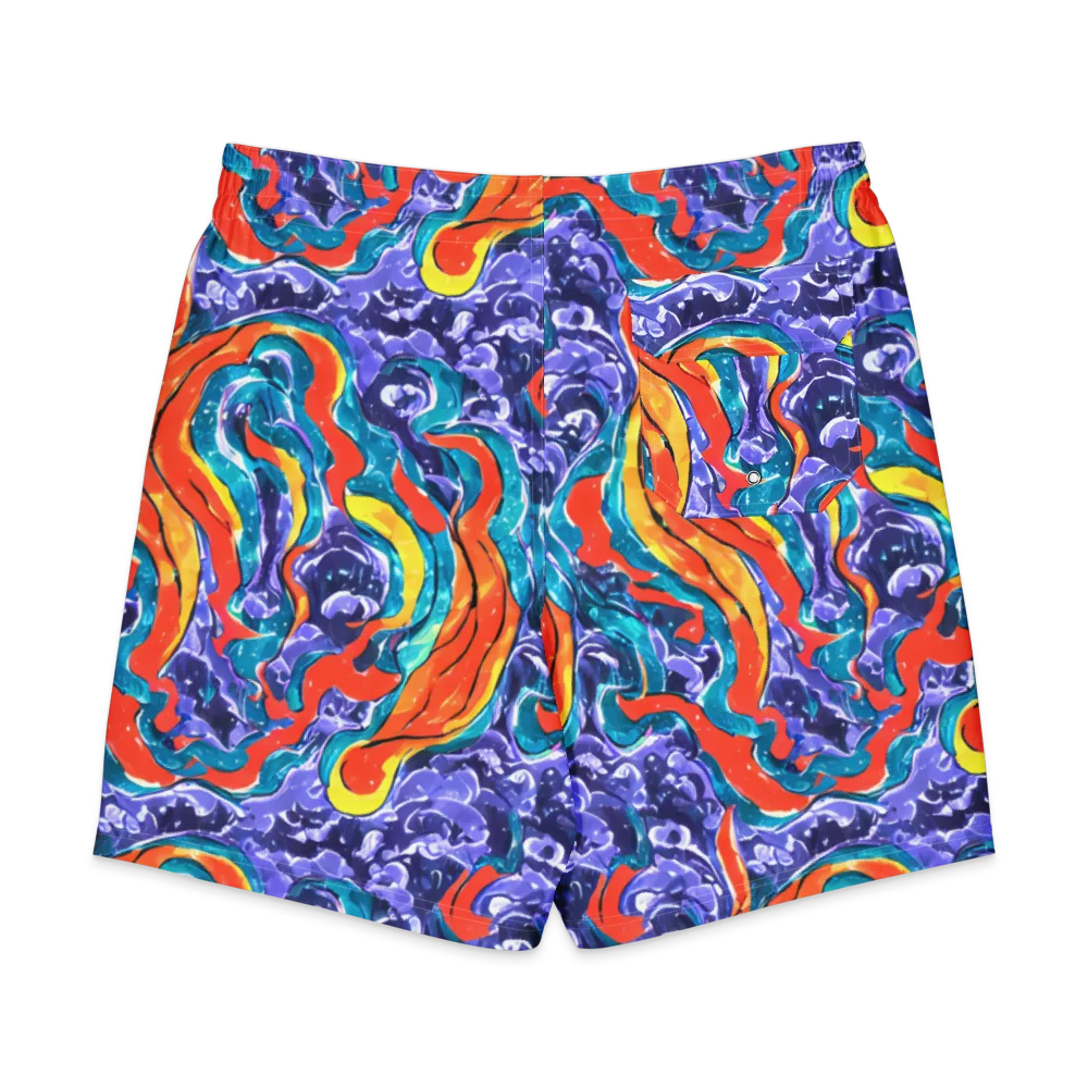 Galactic Waves on Men's Board Shorts — Back