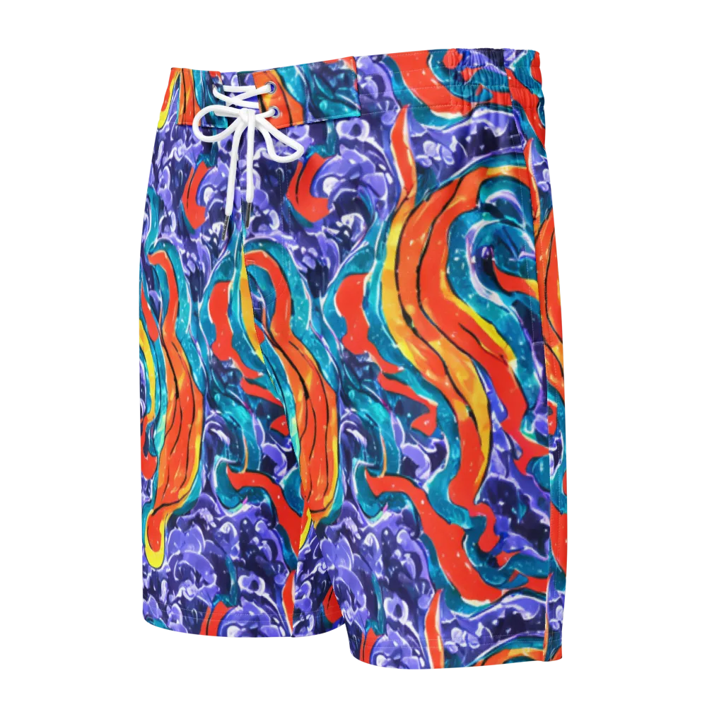 Galactic Waves on Men's Board Shorts — Front