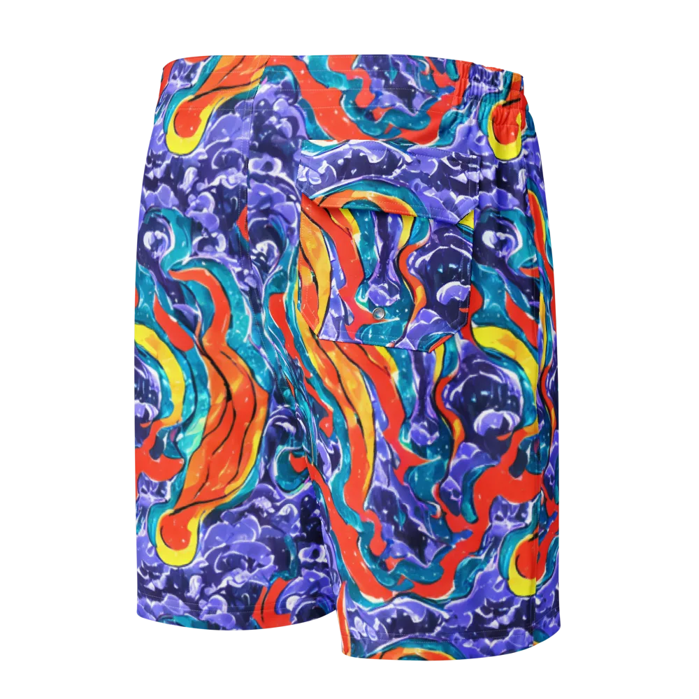 Galactic Waves on Men's Board Shorts — Back