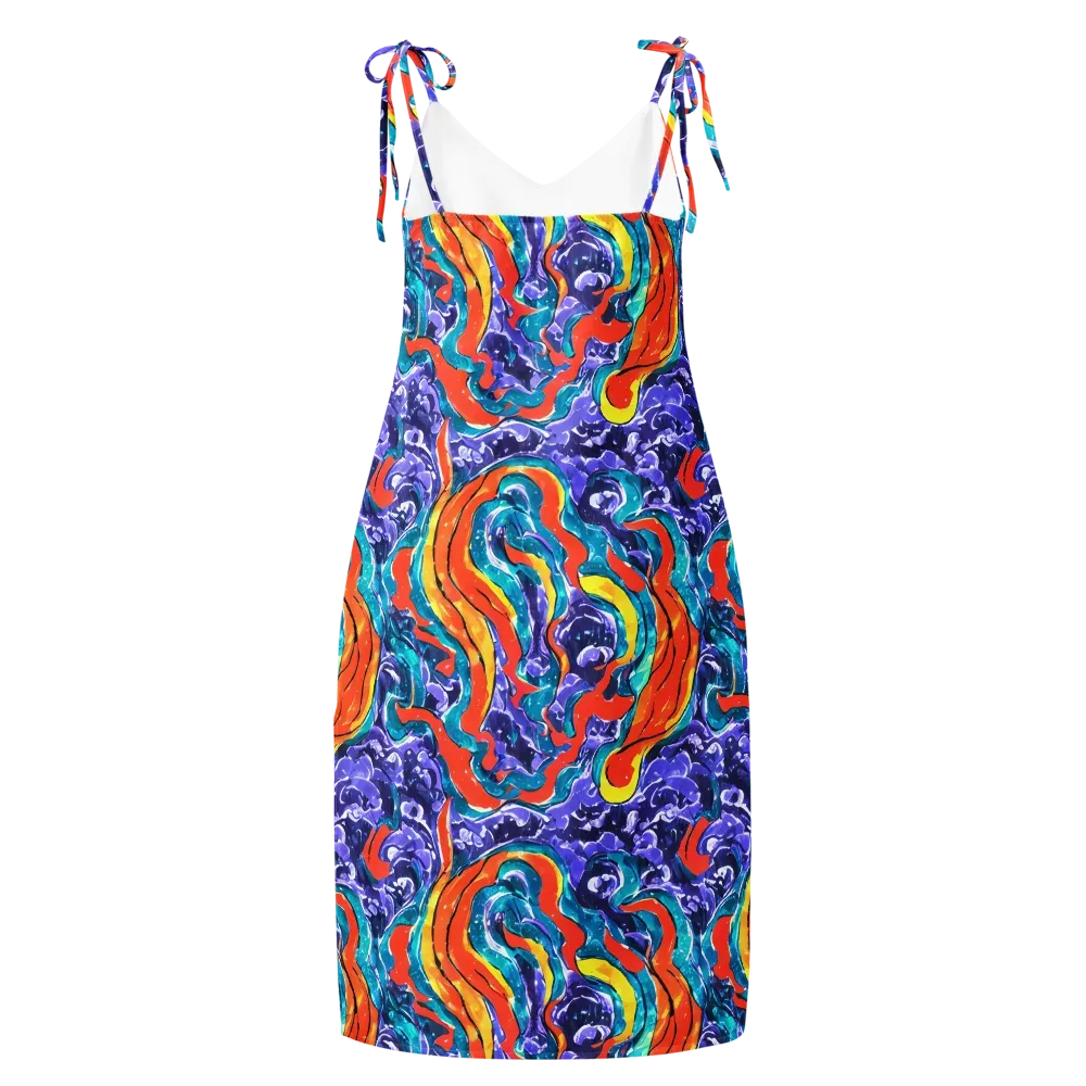 Galactic Waves on Slip Dress — Back
