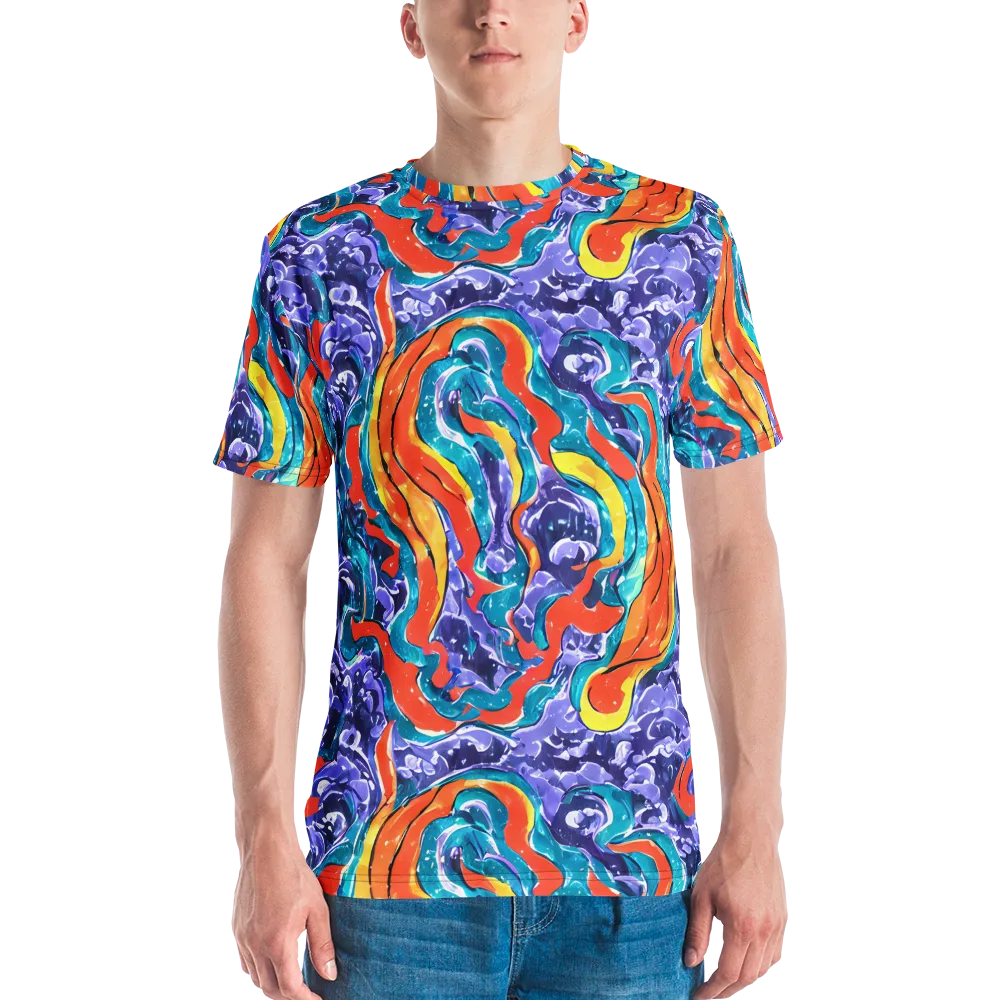 Galactic Waves on Men's Crew Neck T-Shirt — Front