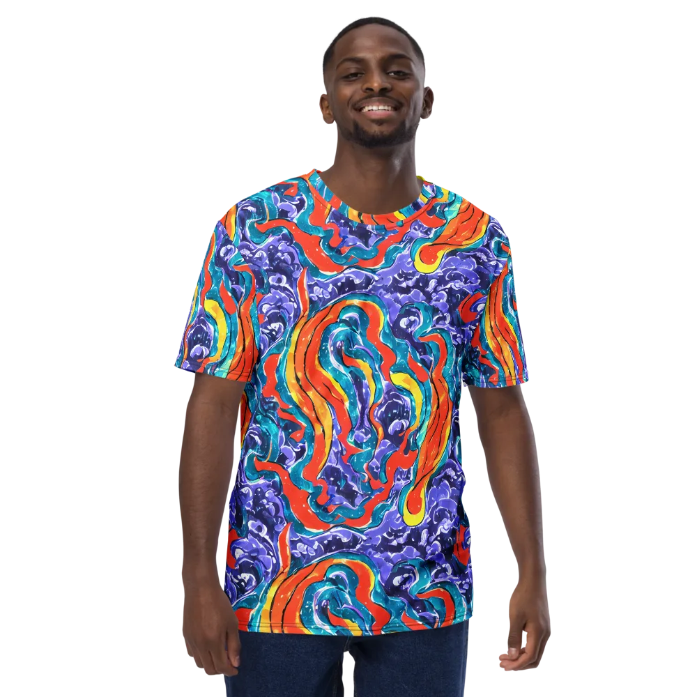 Galactic Waves on Men's Crew Neck T-Shirt — Front
