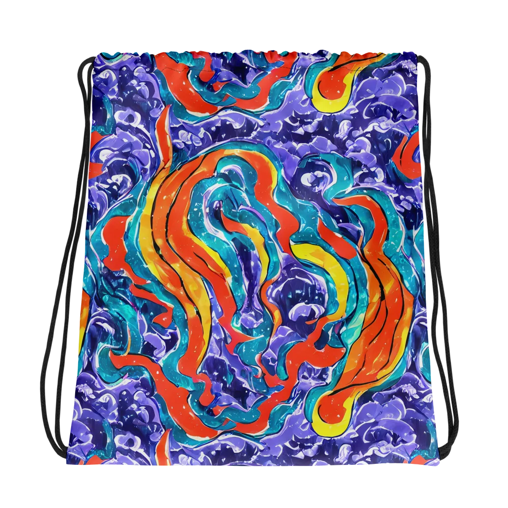 Galactic Waves on Drawstring Bag — Photo