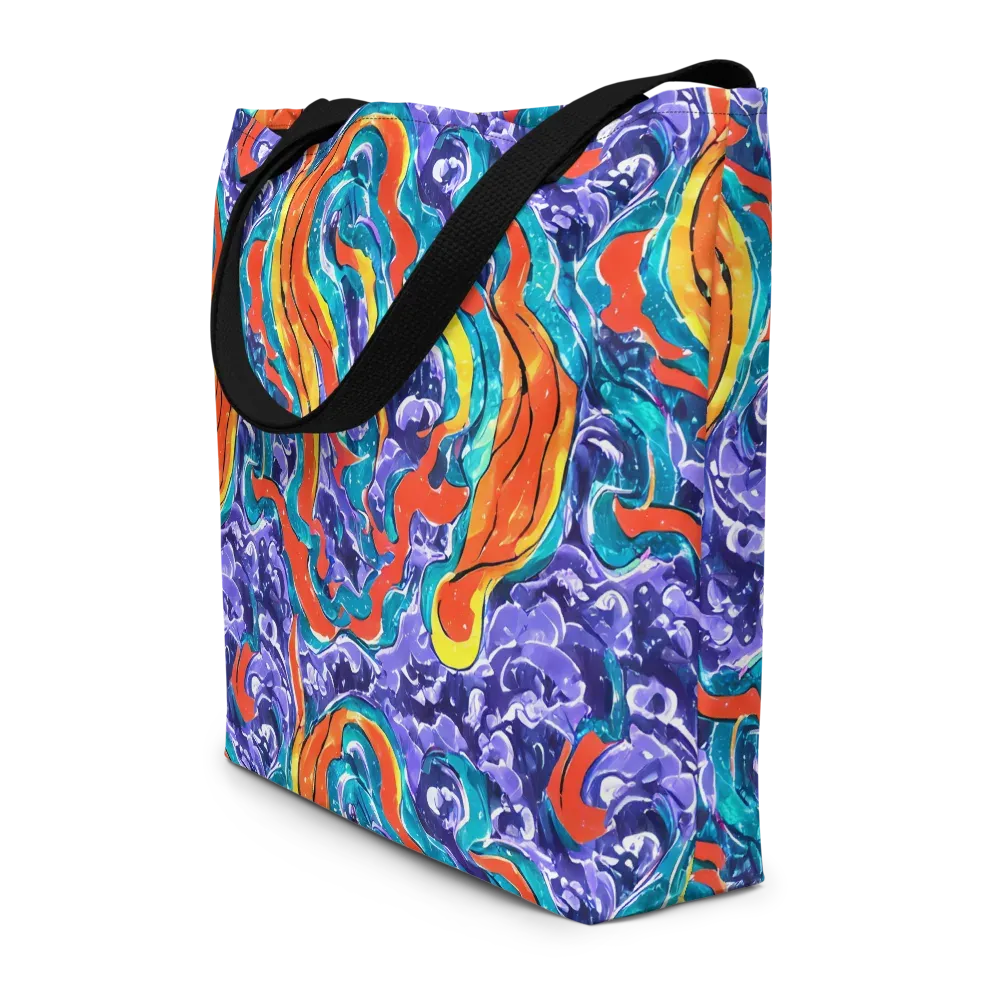 Galactic Waves on Large Tote Bag W/ Pocket — Front