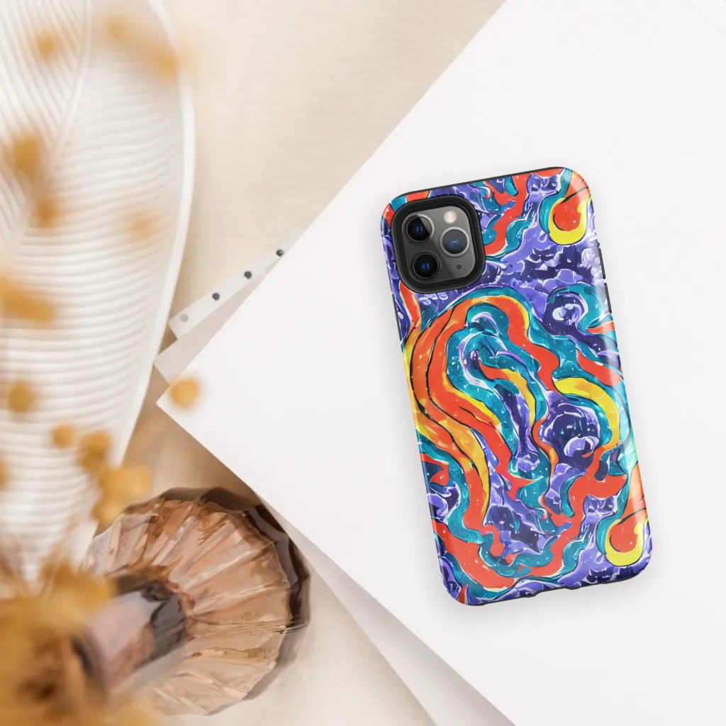Galactic Waves on Tough Case for iPhone® — Front