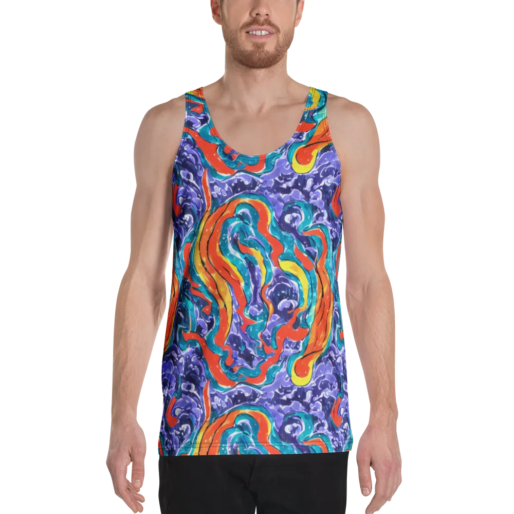 Galactic Waves on Men's Tank Top — Front