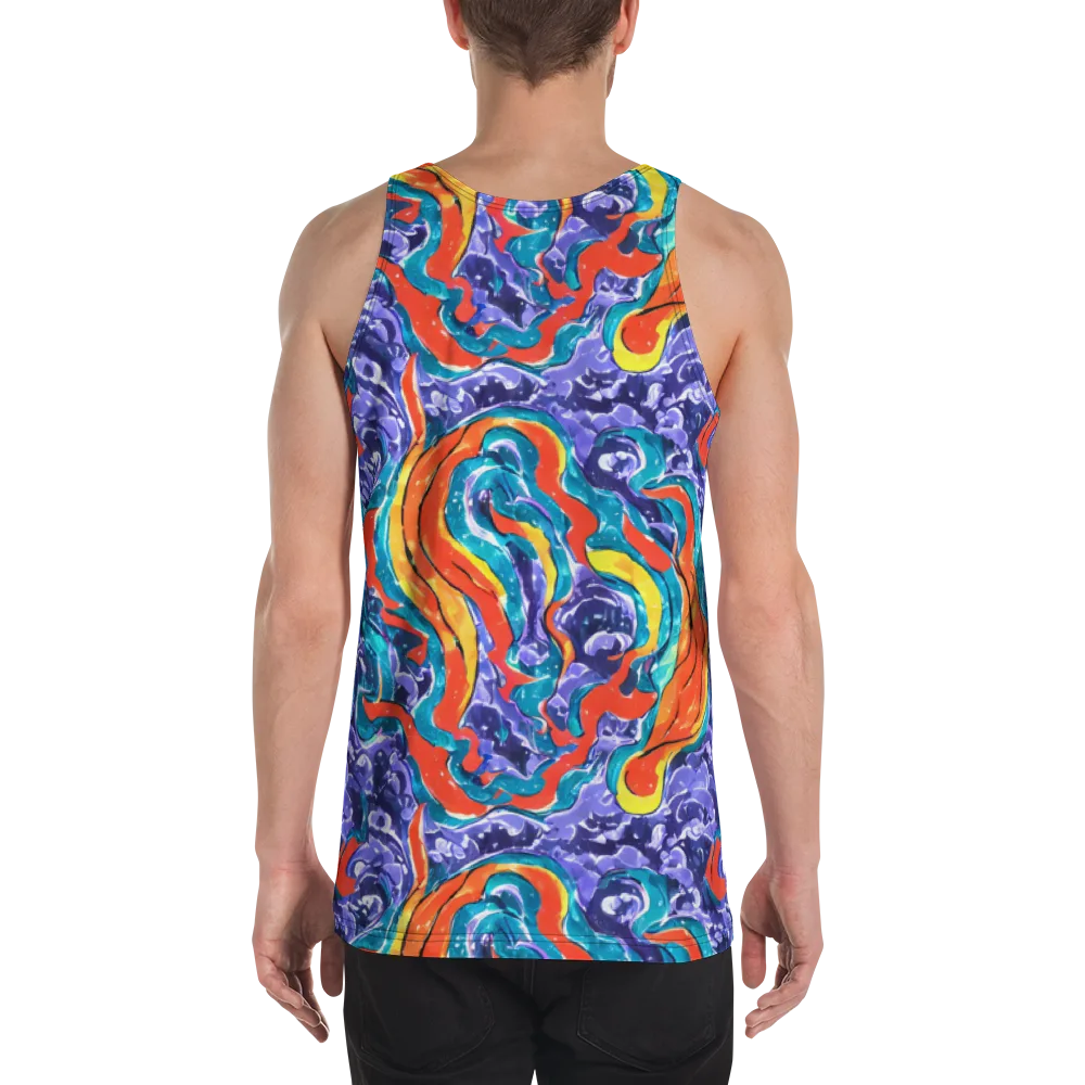 Galactic Waves on Men's Tank Top — Back