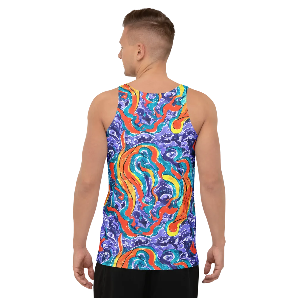 Galactic Waves on Men's Tank Top — Back