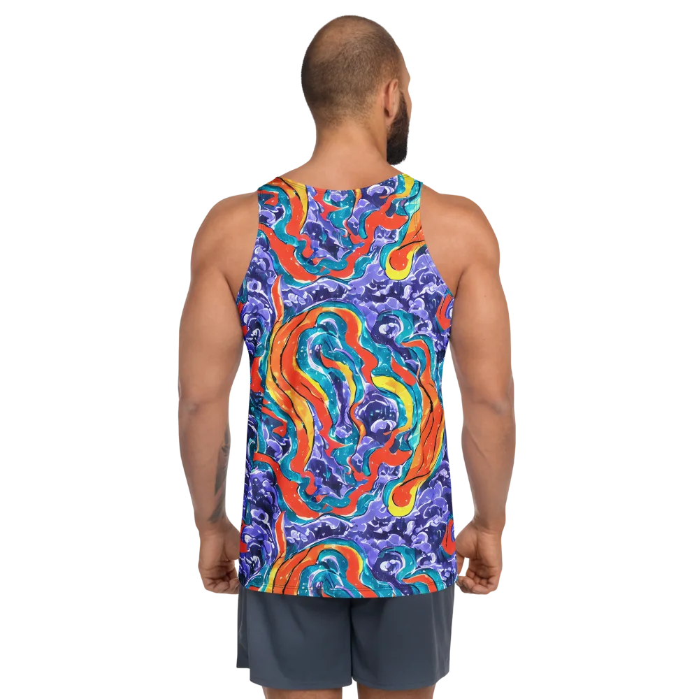 Galactic Waves on Men's Tank Top — Back