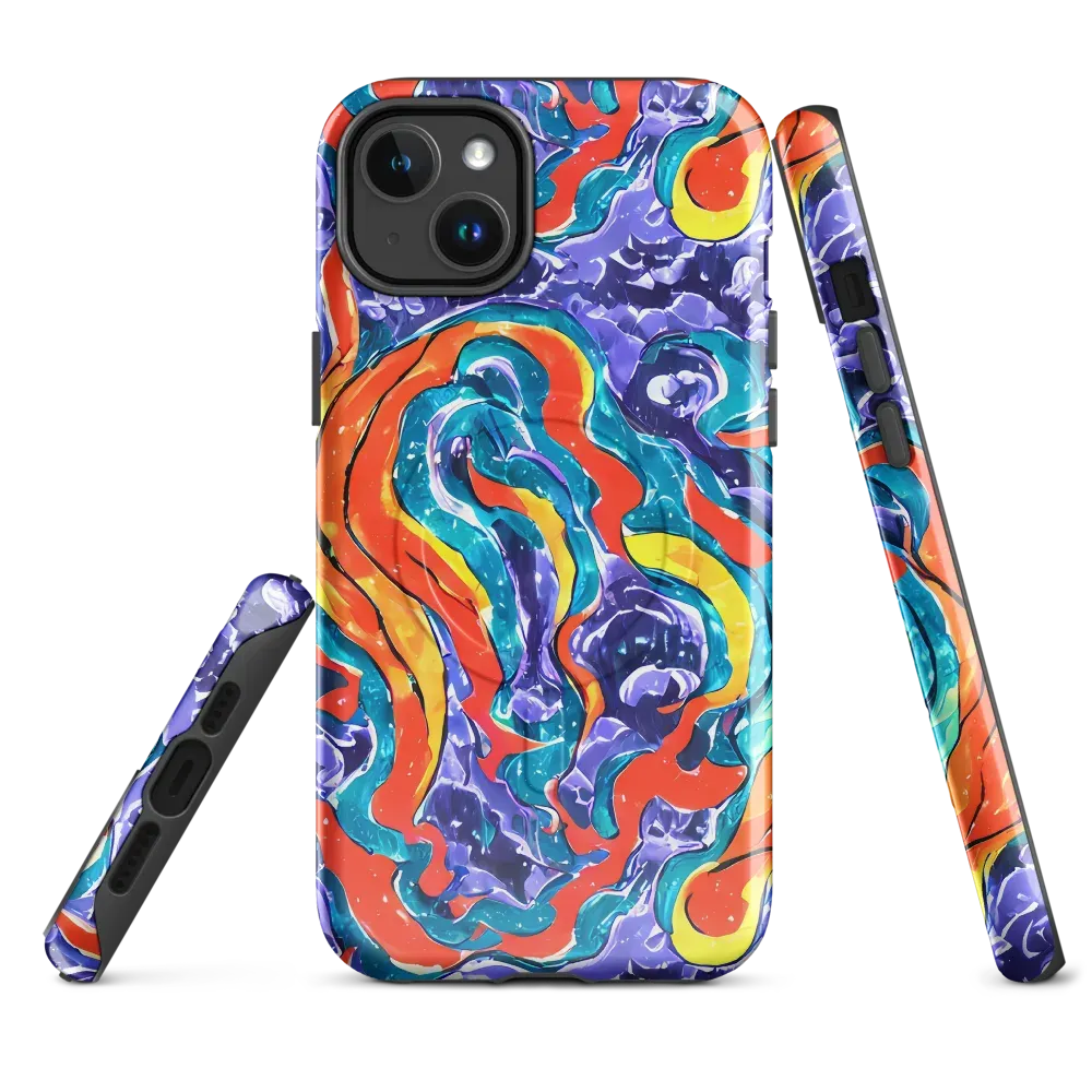 Galactic Waves on MagSafe Tough Case for iPhone® — Front