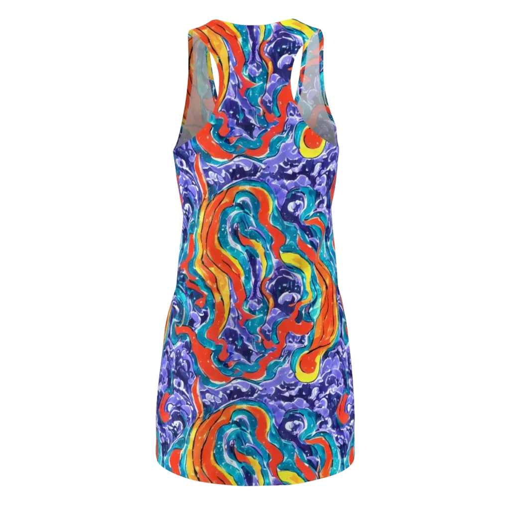 Galactic Waves on Racerback Dress — Back
