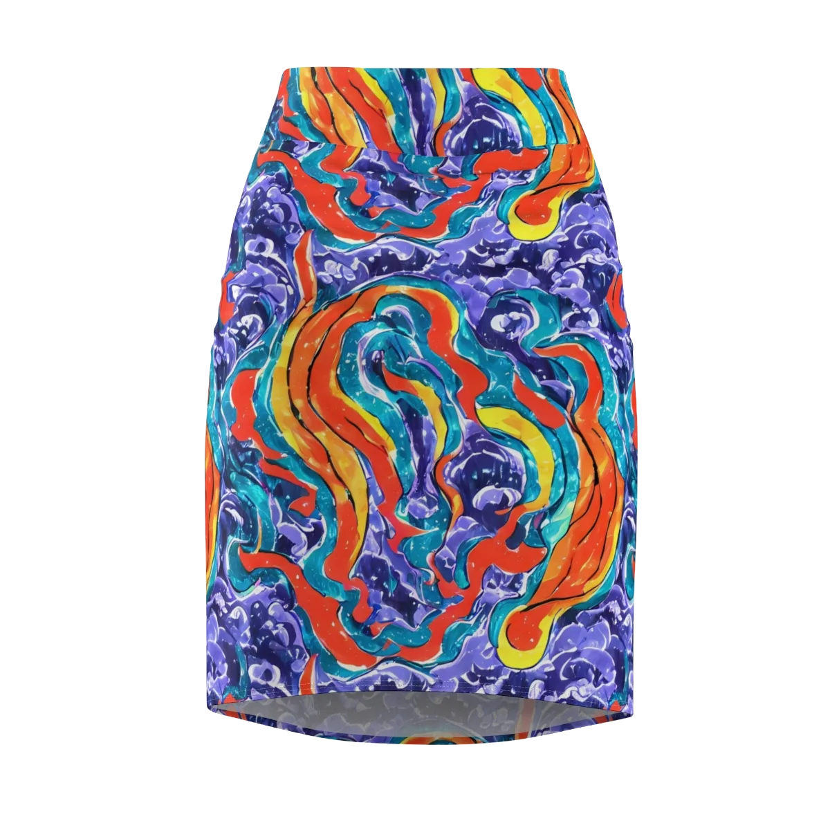 Galactic Waves on Pencil Skirt — Front