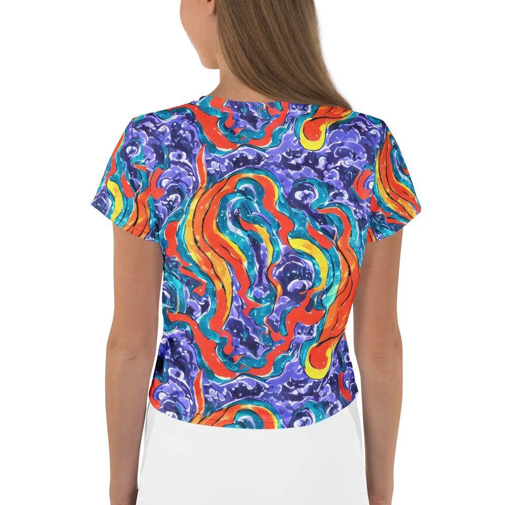 Galactic Waves on Crop Tee — Back