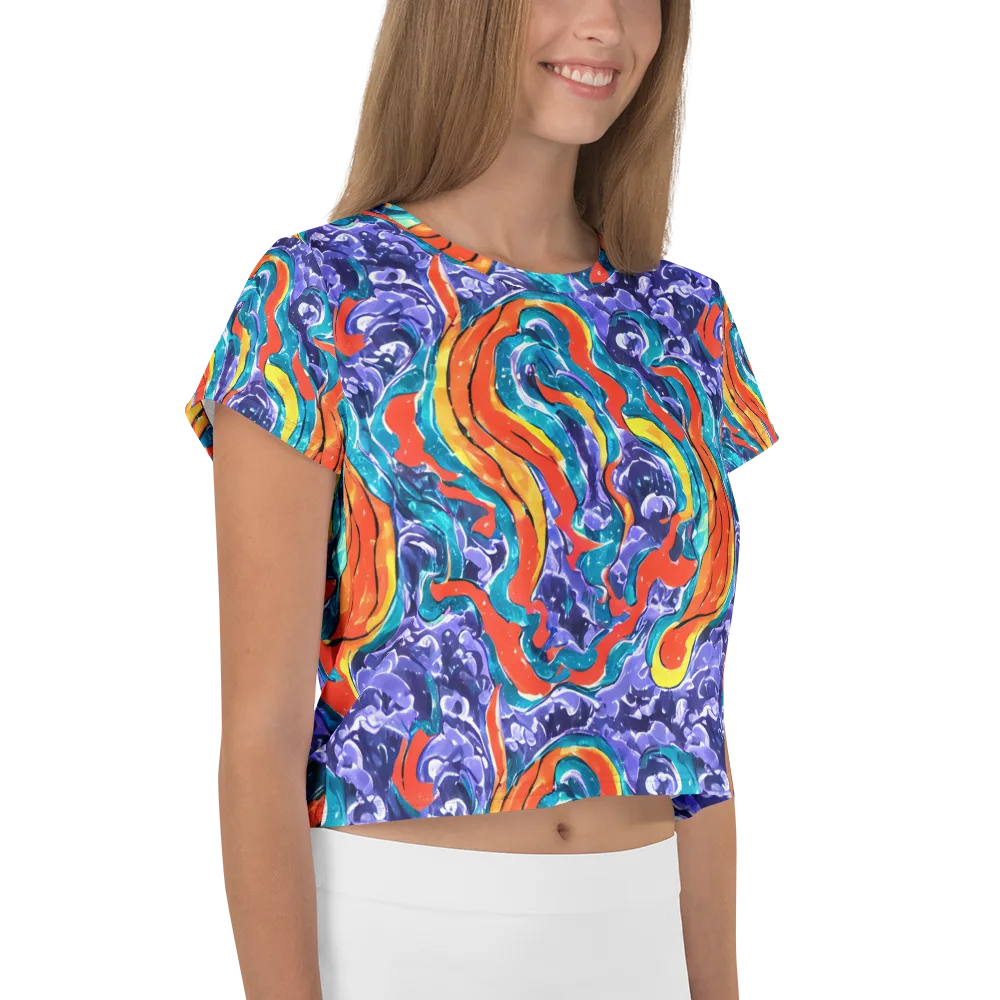 Galactic Waves on Crop Tee — Right
