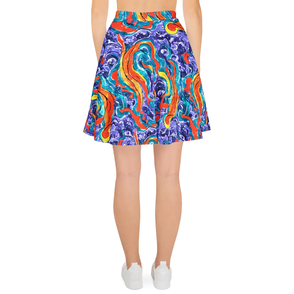 Galactic Waves on Skater Skirt — Back