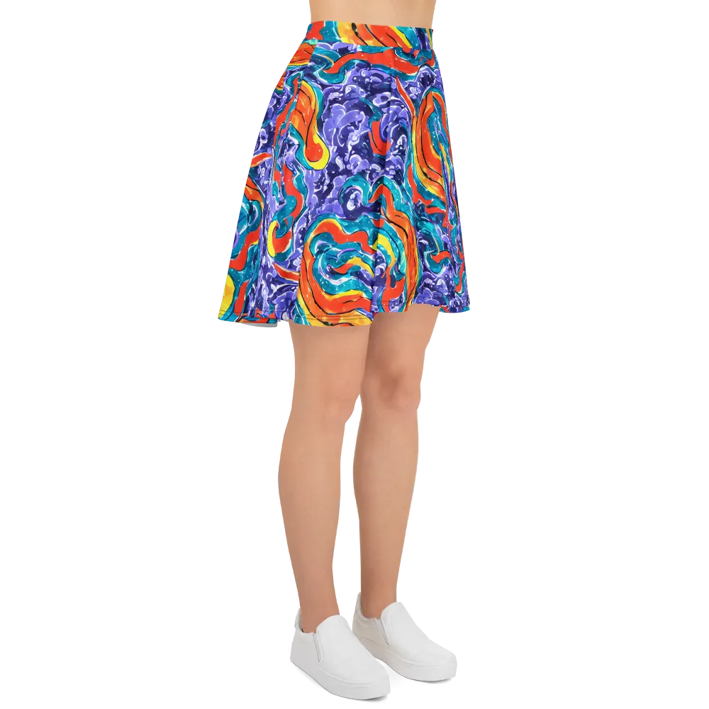 Galactic Waves on Skater Skirt — Right