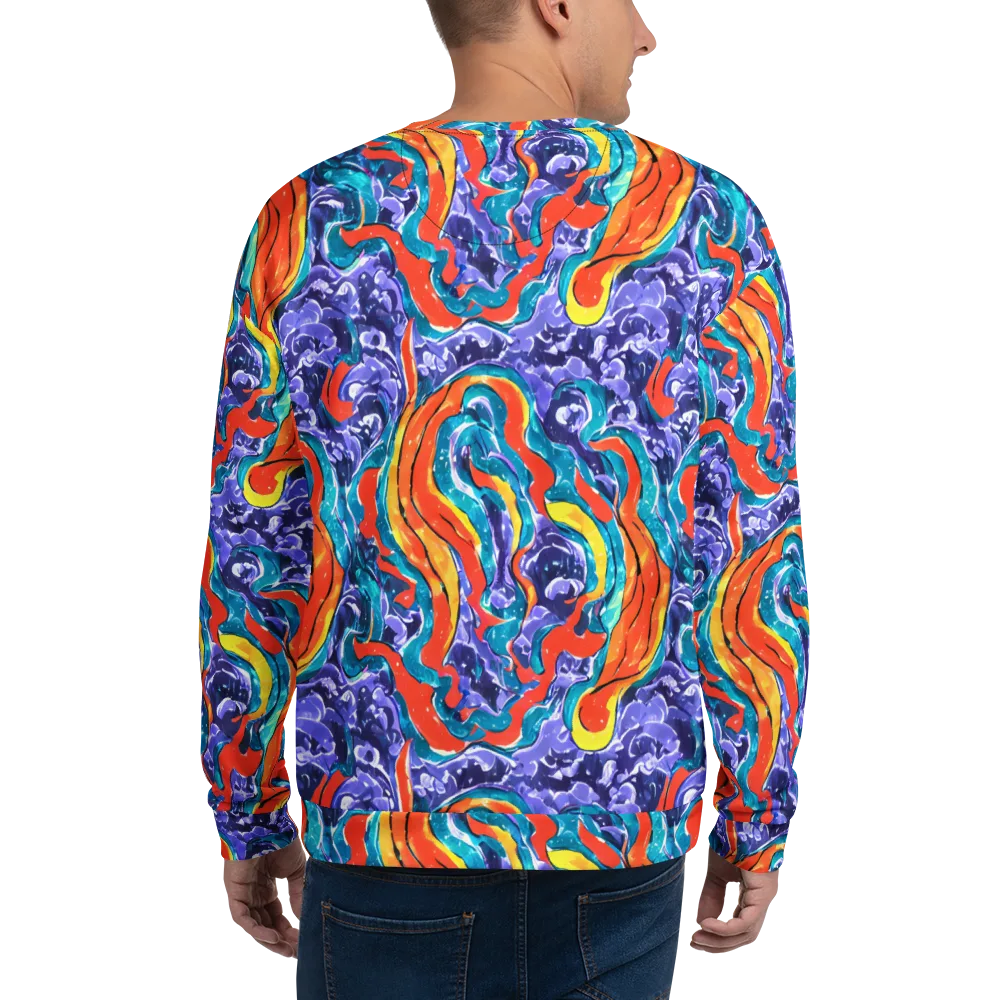 Galactic Waves on Sweatshirt — Back