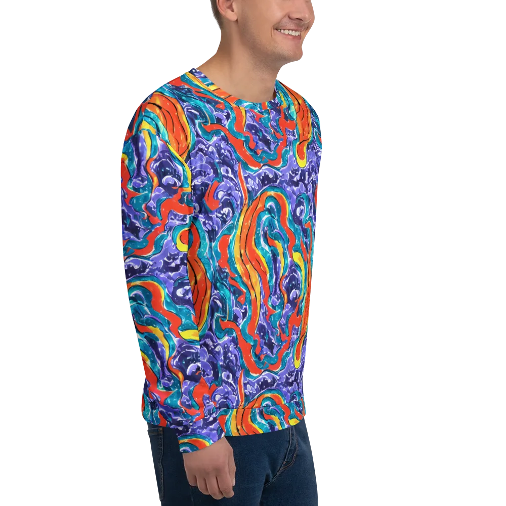 Galactic Waves on Sweatshirt — Right Front