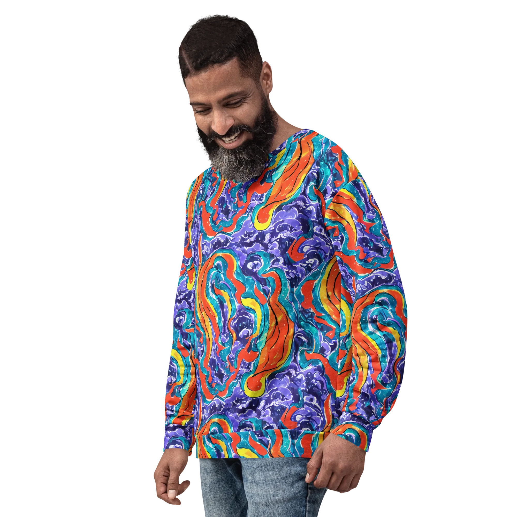 Galactic Waves on Sweatshirt — Left Front