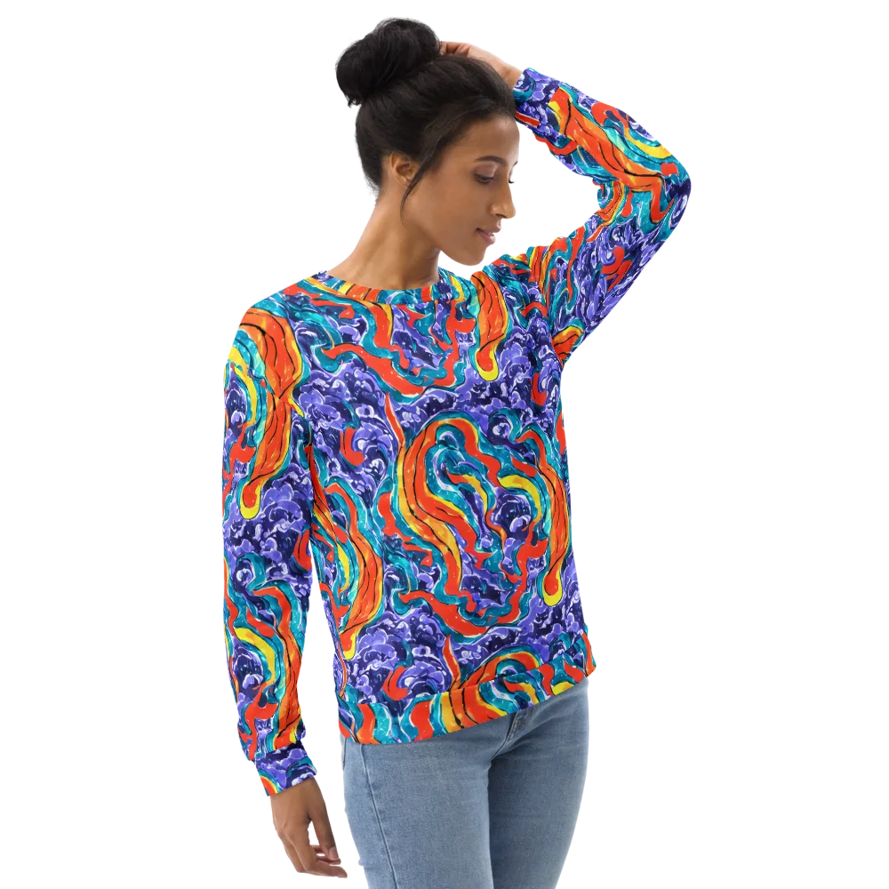 Galactic Waves on Sweatshirt — Right Front