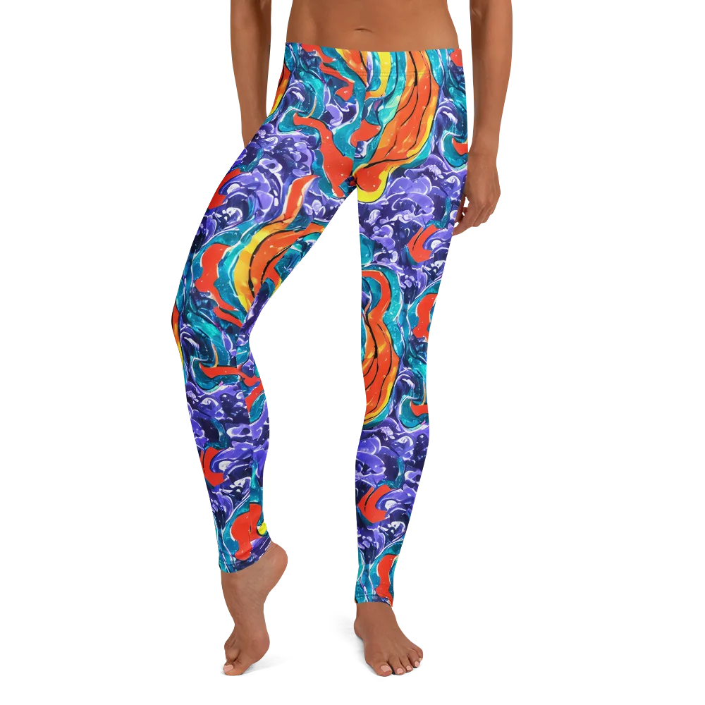 Galactic Waves on Leggings — Front