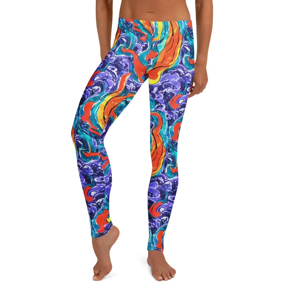 Galactic Waves on Leggings — Front