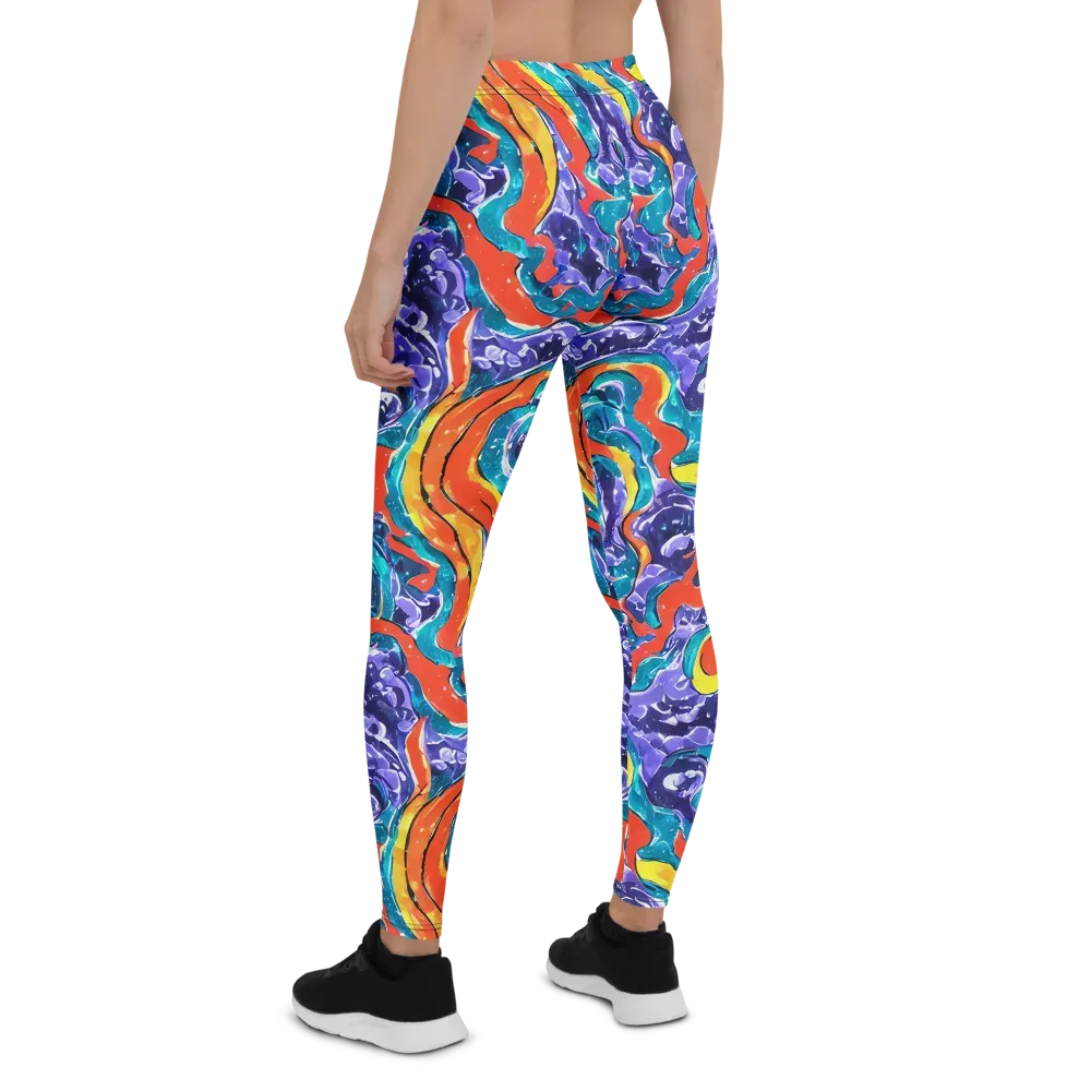Galactic Waves on Leggings — Back