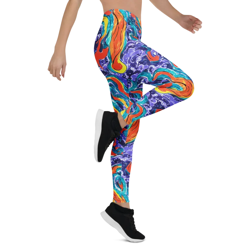 Galactic Waves on Leggings — Right