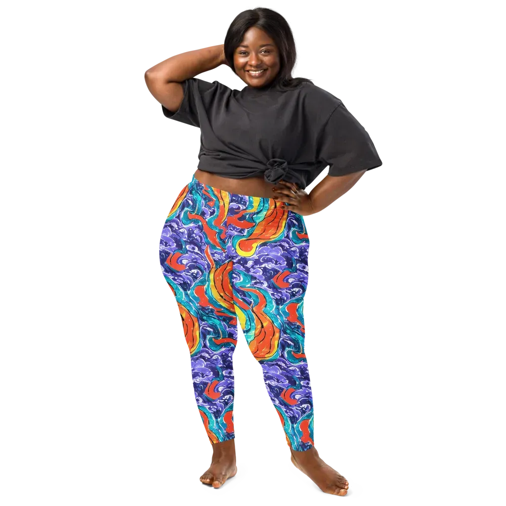 Galactic Waves on Leggings — Front