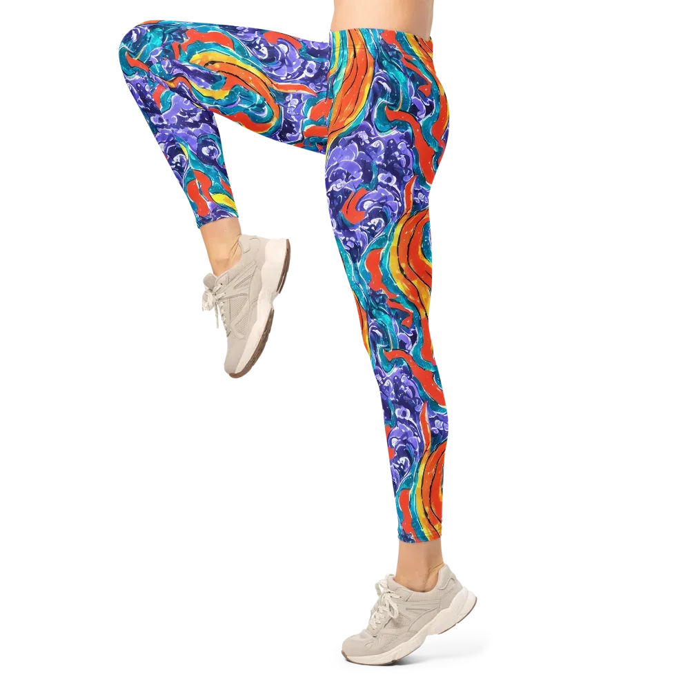 Galactic Waves on Leggings — Left