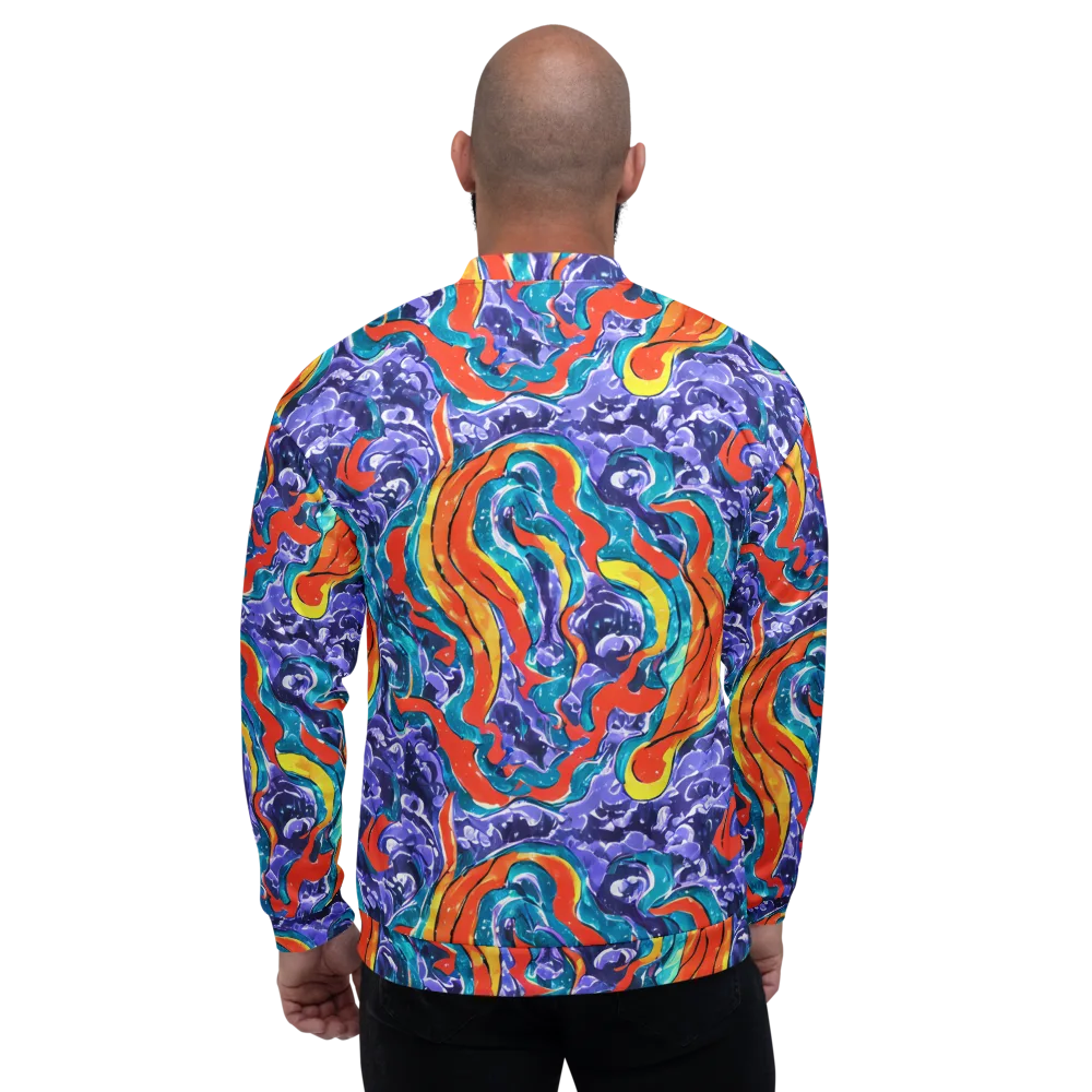 Galactic Waves on Bomber Jacket — Back