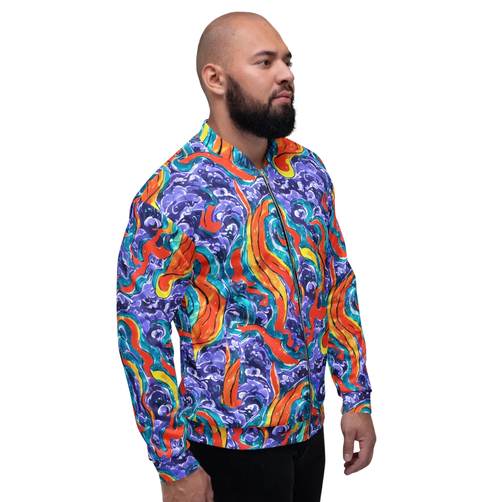 Galactic Waves on Bomber Jacket — Right