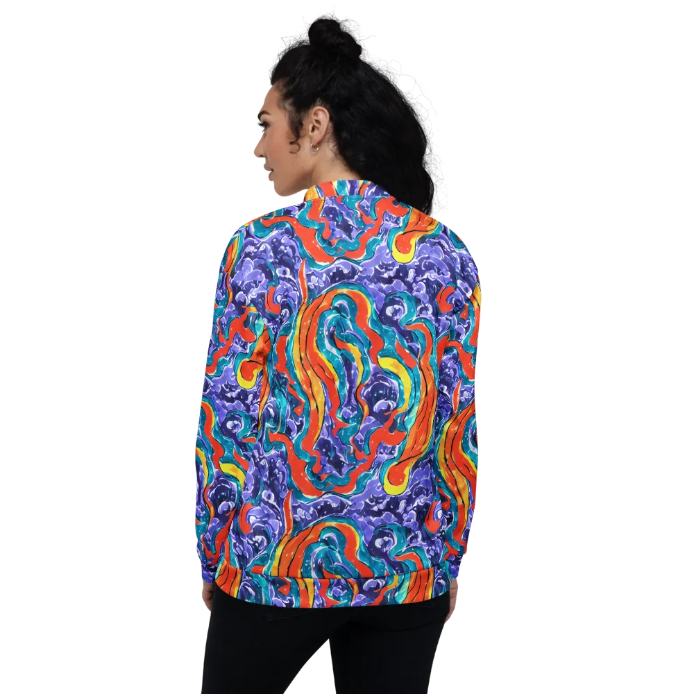 Galactic Waves on Bomber Jacket — Back