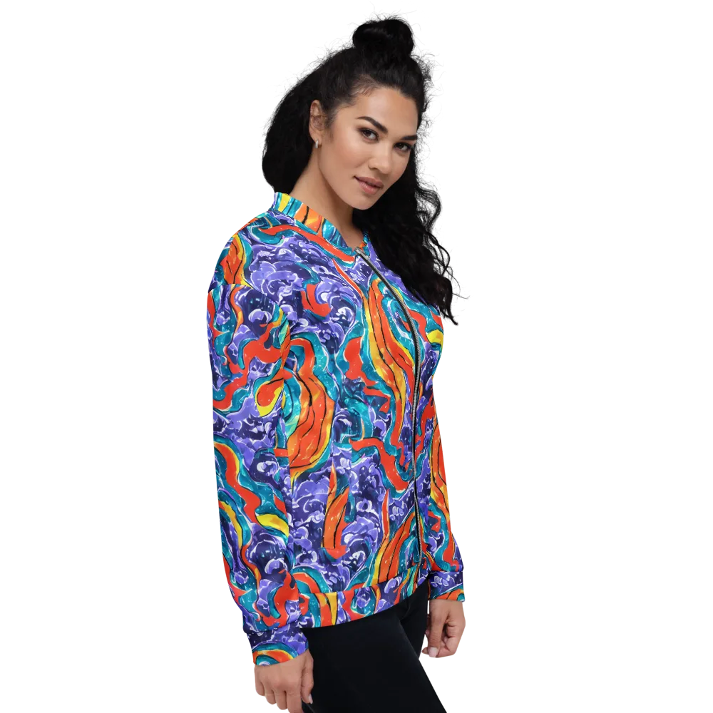 Galactic Waves on Bomber Jacket — Right