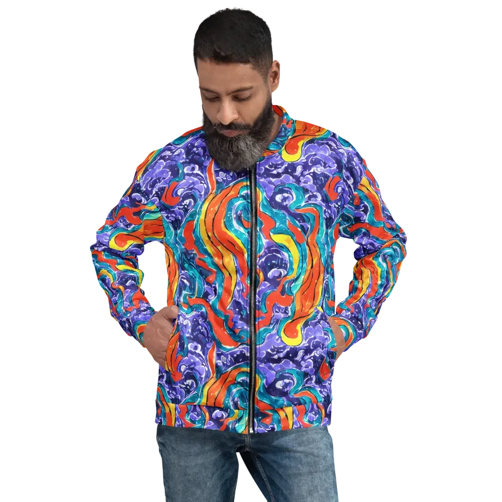 Galactic Waves on Bomber Jacket — Front