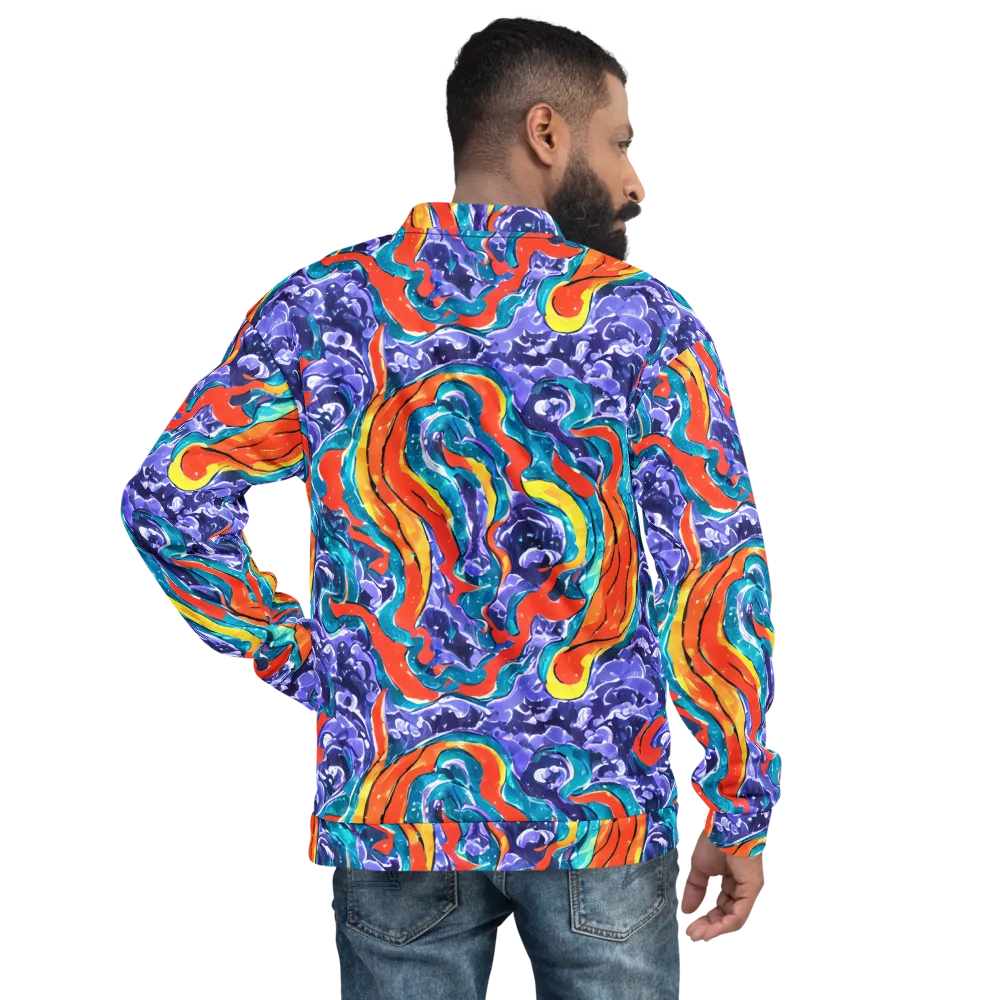 Galactic Waves on Bomber Jacket — Back